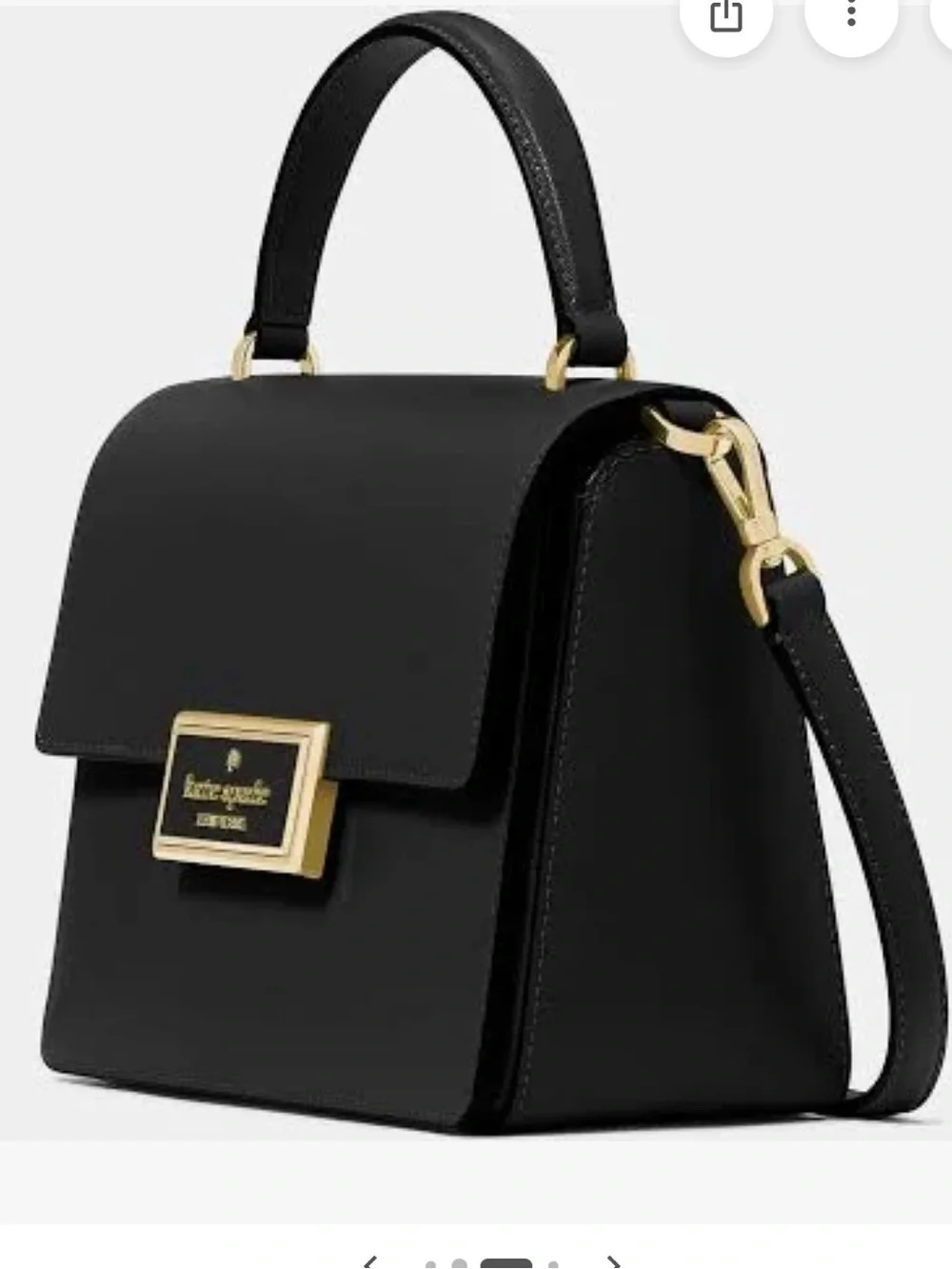 kate spade Reegan  Leather Top-Handle Crossbody in Black - Picture 2 of 11